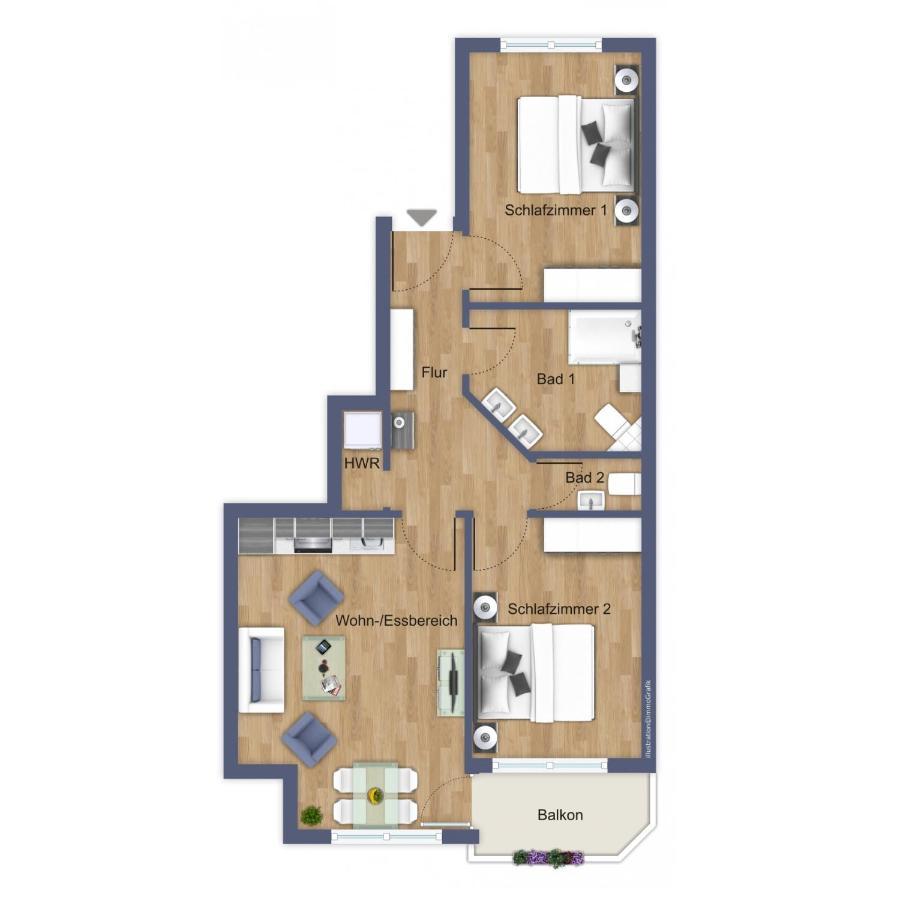 Villa Hanse Wohnung 309 Кюлунгсборн Екстер'єр фото